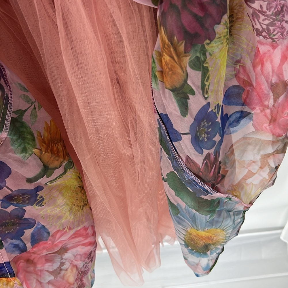 Francesca's Collections Floral Maxi Dress in Pink, Blue, Purple - Picture 8 of 14